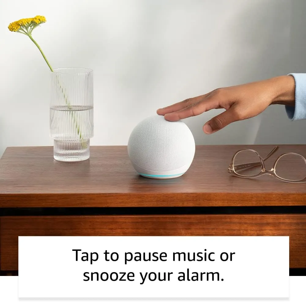 AMAZON Echo Dot (5th Gen) Smart Speaker with Alexa - Glacier White