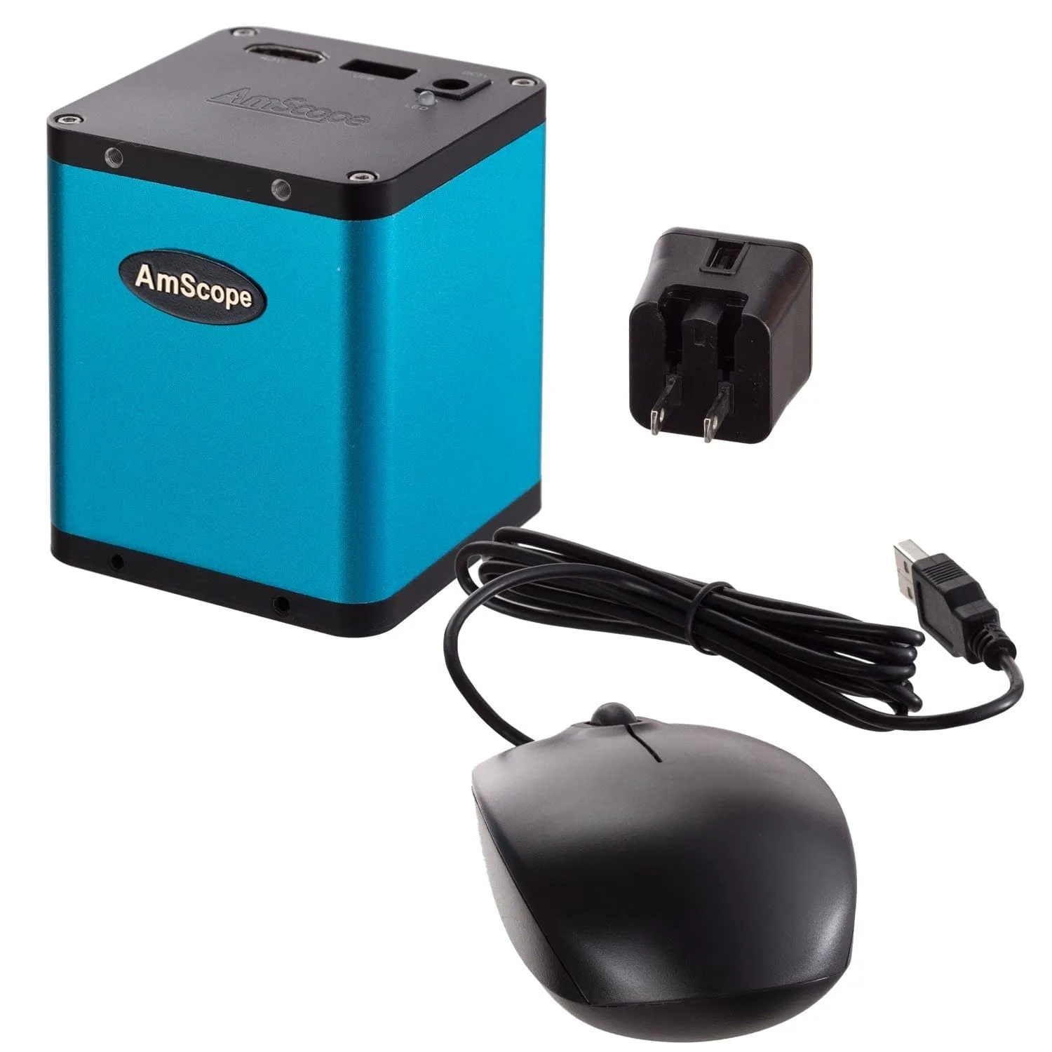 AmScope SM-1 Series Zoom Trinocular Stereo Microscope on Pillar Stand with Extra Large Base Plate w/Auto Focus Camera