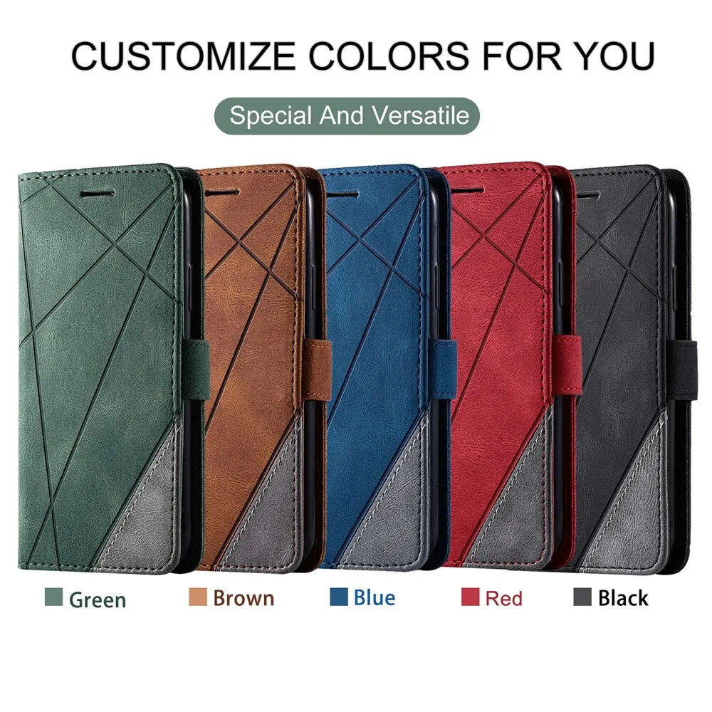Anymob Huawei Case Dark Green Leather Flip Cover Wallet Phone Bag Shell Protection