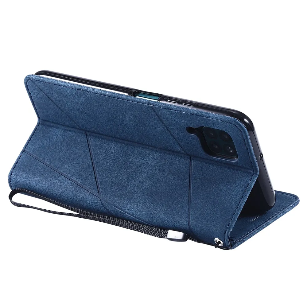 Anymob Huawei Case Dark Green Leather Flip Cover Wallet Phone Bag Shell Protection