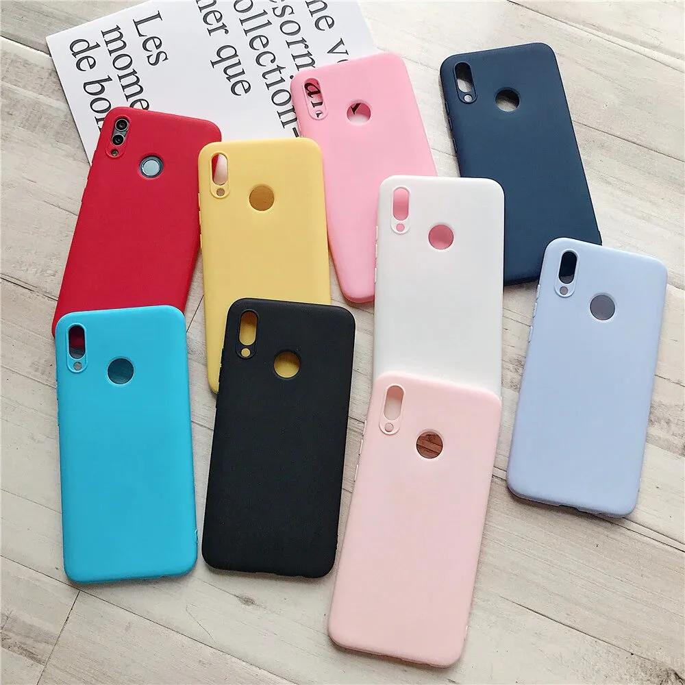 Anymob Huawei Matte Ultra Black Candy Color Mobile Phone Case