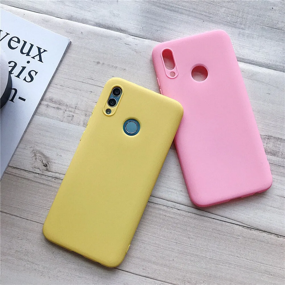 Anymob Huawei Matte Ultra Black Candy Color Mobile Phone Case