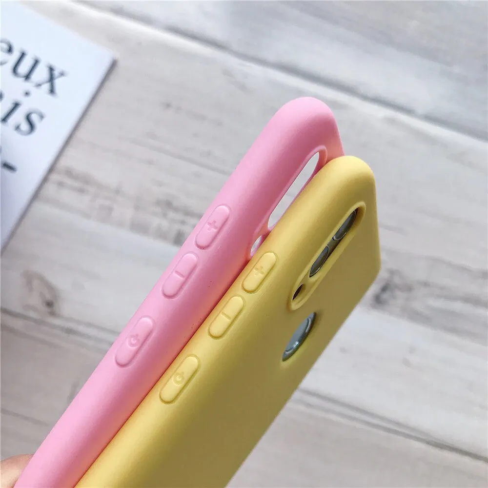 Anymob Huawei Matte Ultra Black Candy Color Mobile Phone Case