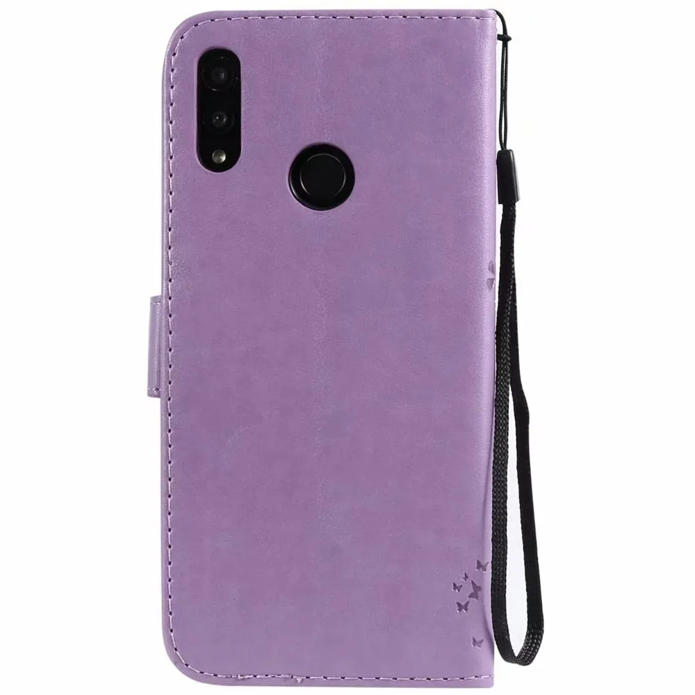 Anymob Huawei Phone Case Pink 3D Tree Flip Leather Wallet Cover