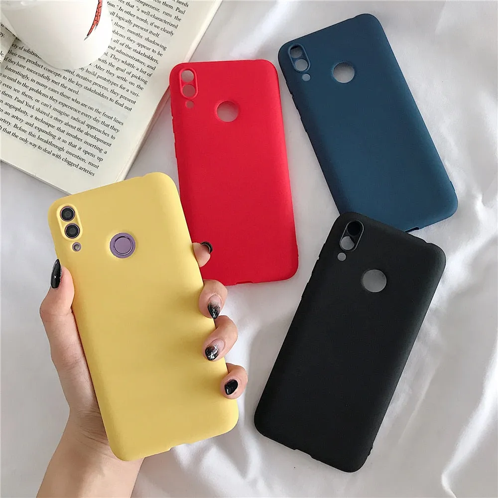 Anymob Huawei Red Candy Colored Jelly Silicone Mobile Phone Protective Case