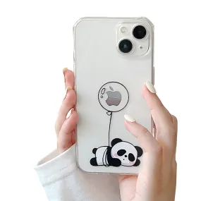 Anymob iPhone Balloon Panda Cartoon Transparent Phone Case Silicone Cover