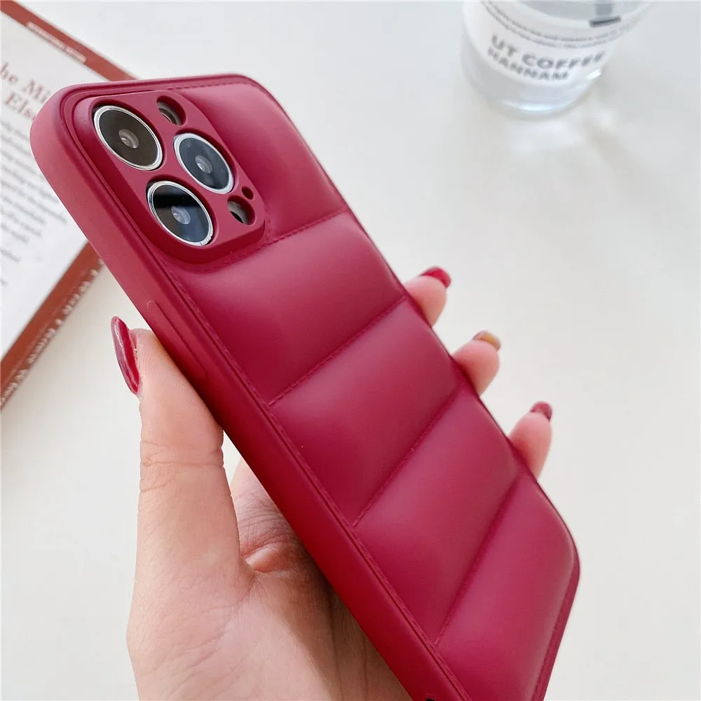 Anymob iPhone Black Fashion Jacket Phone Case Shockproof Soft Silicone Camera Protection Cover