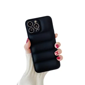 Anymob iPhone Black Fashion Jacket Phone Case Shockproof Soft Silicone Camera Protection Cover