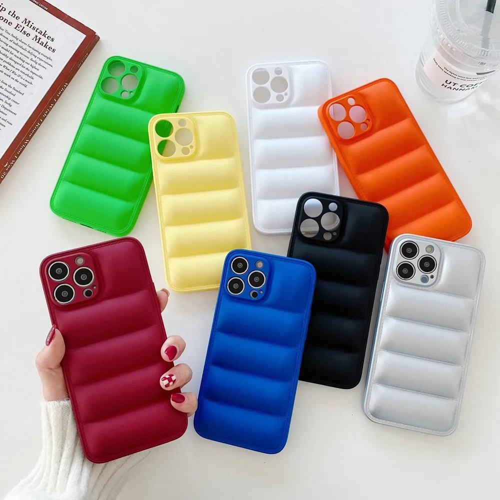 Anymob iPhone Black Fashion Jacket Phone Case Shockproof Soft Silicone Camera Protection Cover