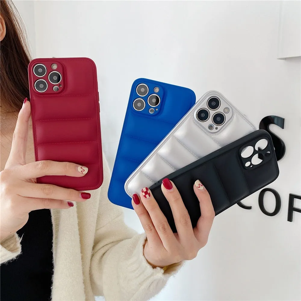 Anymob iPhone Black Fashion Jacket Phone Case Shockproof Soft Silicone Camera Protection Cover
