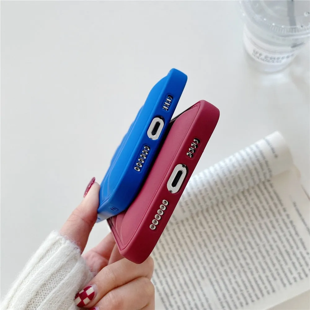 Anymob iPhone Black Fashion Jacket Phone Case Shockproof Soft Silicone Camera Protection Cover