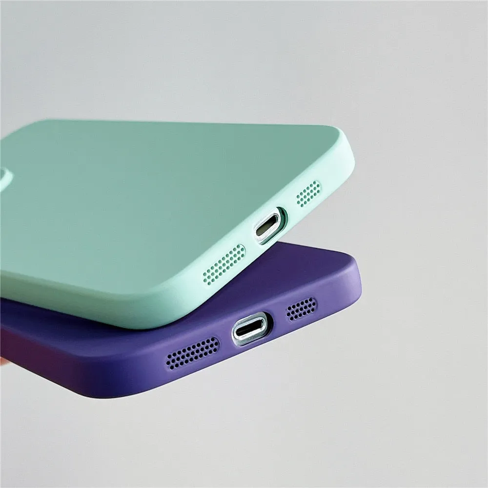 Anymob iPhone Black Silicon Phone Cases Lens Protector Film Soft Shockproof Cover