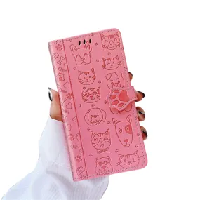 Anymob iPhone Case Pink Magnetic Flip Leather Card slot Wallet Phone Book Style Cover