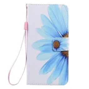 Anymob iPhone Case Sunflower Flip Cover Cartoon Painted Magnetic Leather Wallet Card Slot