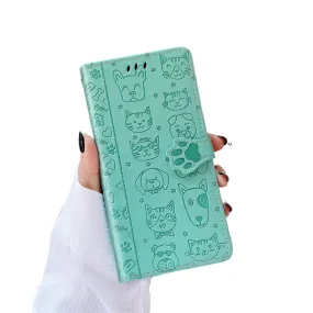 Anymob iPhone Case Turquoise Magnetic Flip Leather Card slot Wallet Phone Book Style Cover