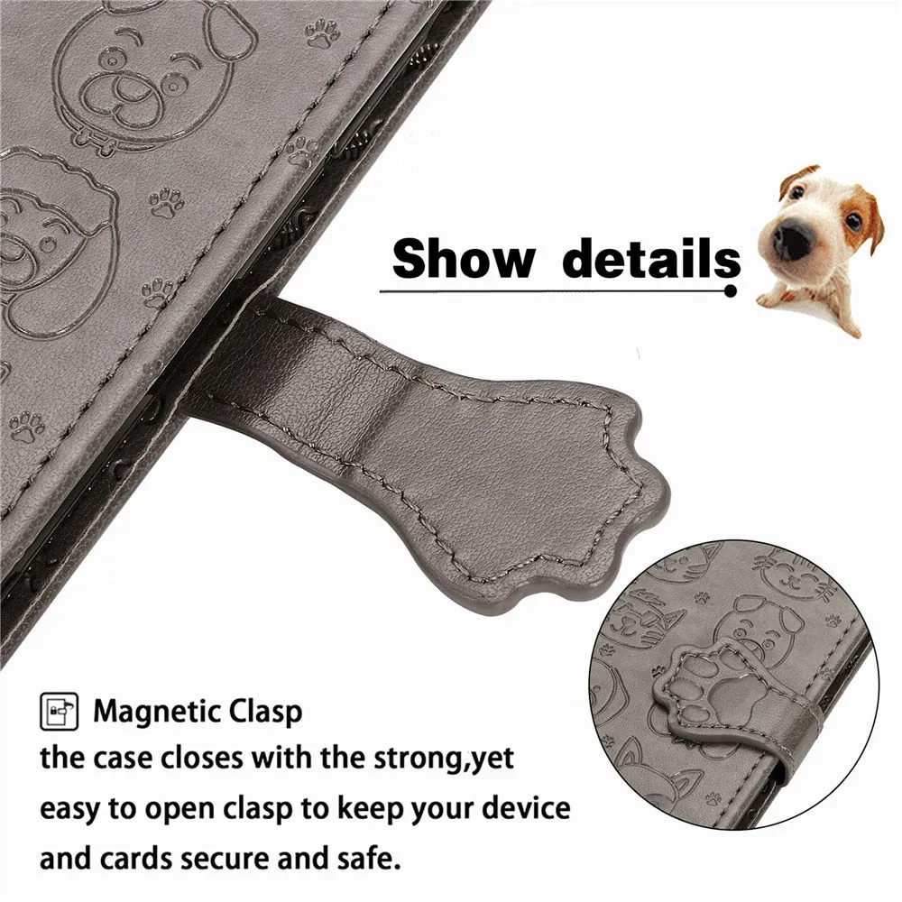 Anymob iPhone Case Turquoise Magnetic Flip Leather Card slot Wallet Phone Book Style Cover