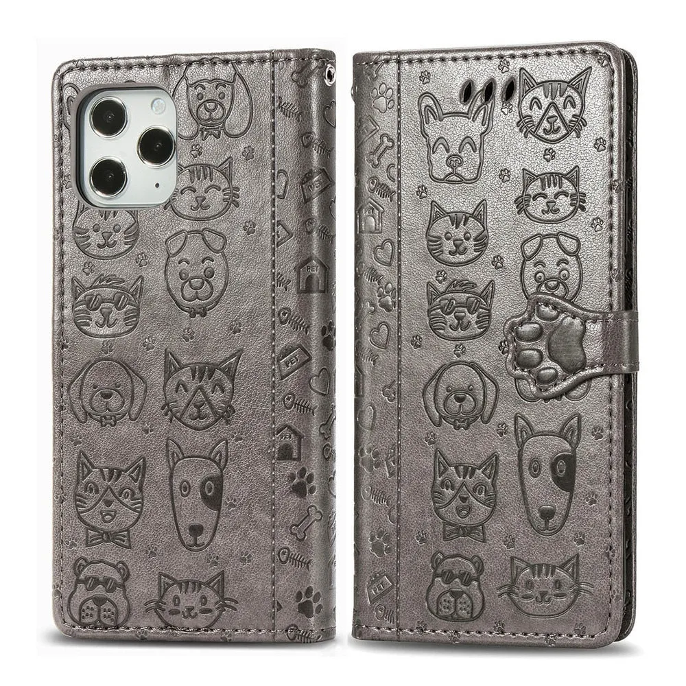 Anymob iPhone Case Turquoise Magnetic Flip Leather Card slot Wallet Phone Book Style Cover