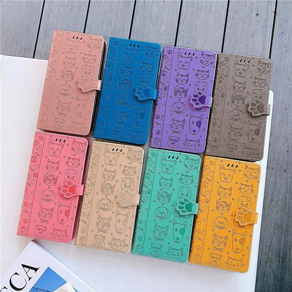 Anymob iPhone Case Turquoise Magnetic Flip Leather Card slot Wallet Phone Book Style Cover