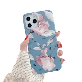 Anymob iPhone Cherry Blossom Marble Phone Case Soft Silicone Cover