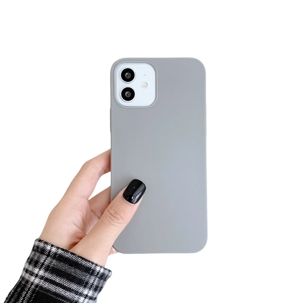 Anymob iPhone Gray Silicone Plain Phone Case Soft Candy Cover