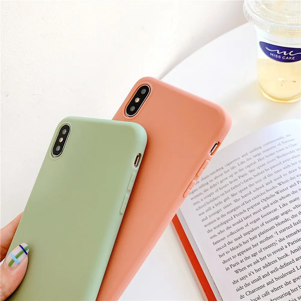 Anymob iPhone Green Candy Color Silicone Phone Case Soft TPU Back Cases Cover