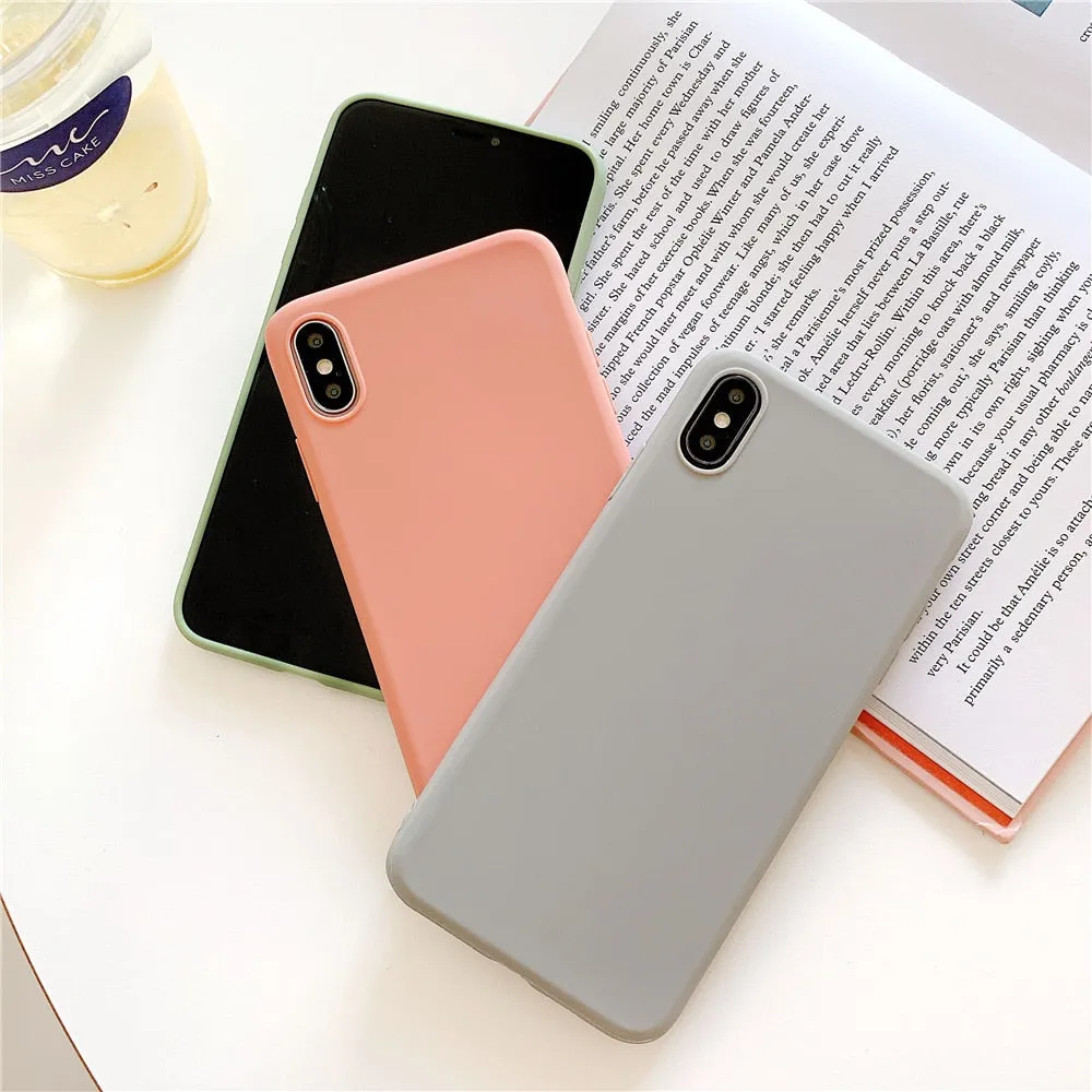 Anymob iPhone Green Candy Color Silicone Phone Case Soft TPU Back Cases Cover