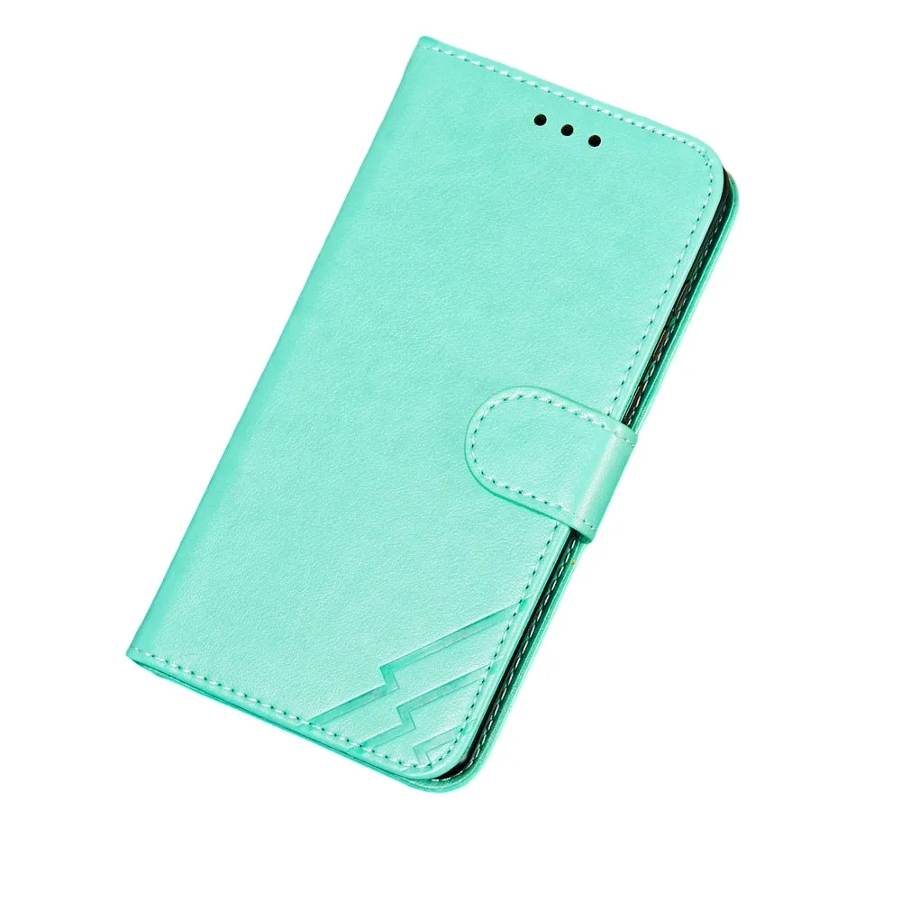 Anymob iPhone Green Flip Leather Phone Case Wallet Cover