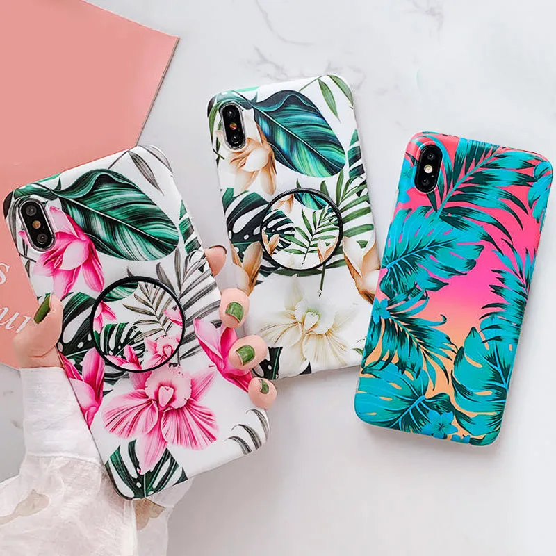 Anymob iPhone Green Leaf Case Back Cover Silicone Phone Cases