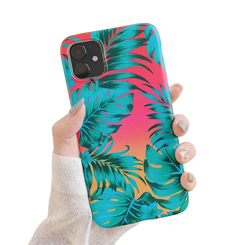 Anymob iPhone Green Leaf Case Back Cover Silicone Phone Cases