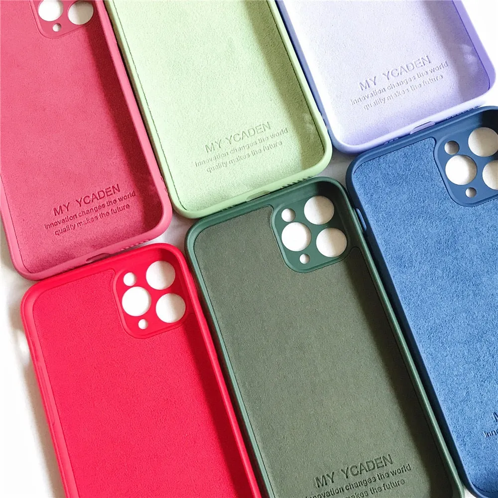 Anymob iPhone Lavender Liquid Silicone Case Fashion Solid Color Soft Shockproof Back Cover