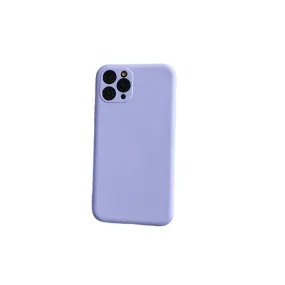 Anymob iPhone Lavender Liquid Silicone Case Fashion Solid Color Soft Shockproof Back Cover