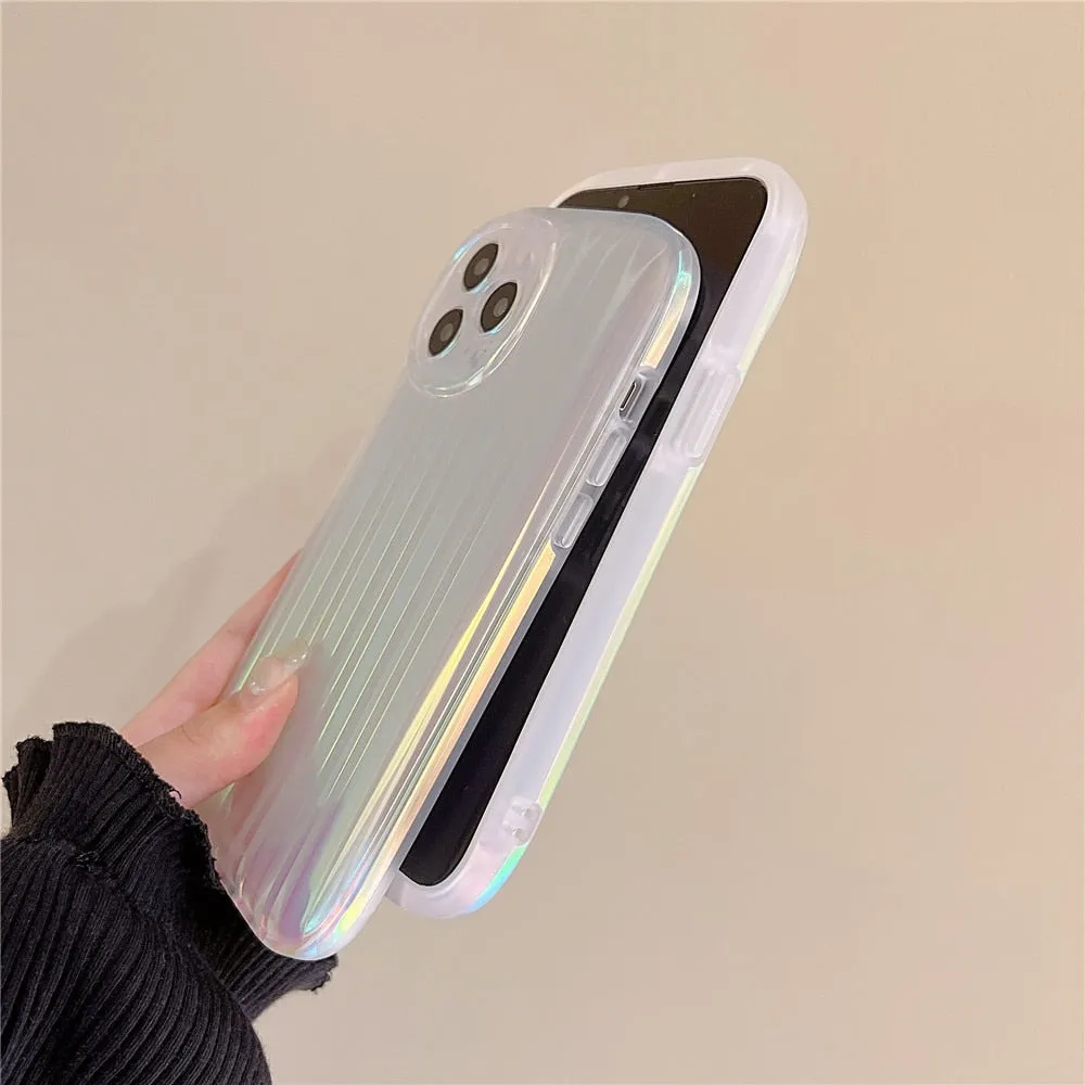 Anymob iPhone Moon Dust Gradient Aurora Case Soft Silicon Shockproof Phone Cover