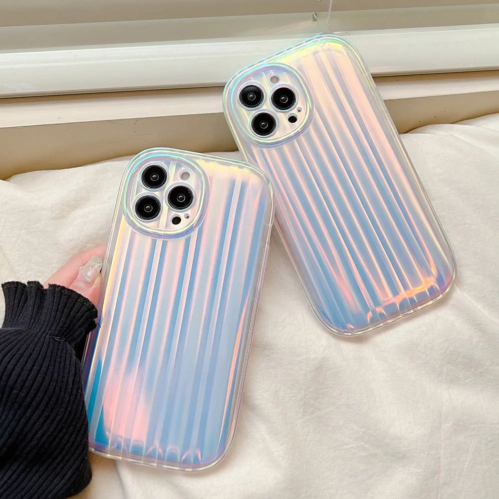 Anymob iPhone Moon Dust Gradient Aurora Case Soft Silicon Shockproof Phone Cover