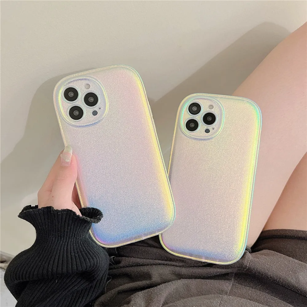 Anymob iPhone Moon Dust Gradient Aurora Case Soft Silicon Shockproof Phone Cover