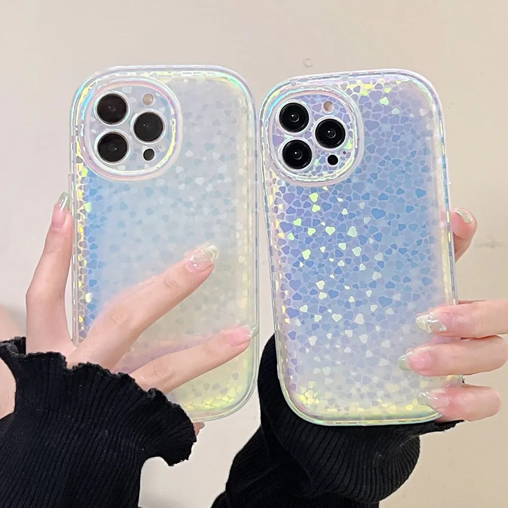 Anymob iPhone Moon Dust Gradient Aurora Case Soft Silicon Shockproof Phone Cover