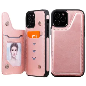 Anymob iPhone Pink Business Flip Case Wallet Leather Shell Cover