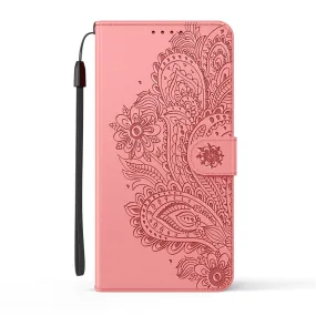 Anymob iPhone Pink Flip Leather Phone Cases Peacock Pattern Wallet Cover
