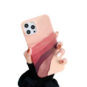 Anymob iPhone Pink Pattern Phone Case Soft Silicone Back Cover
