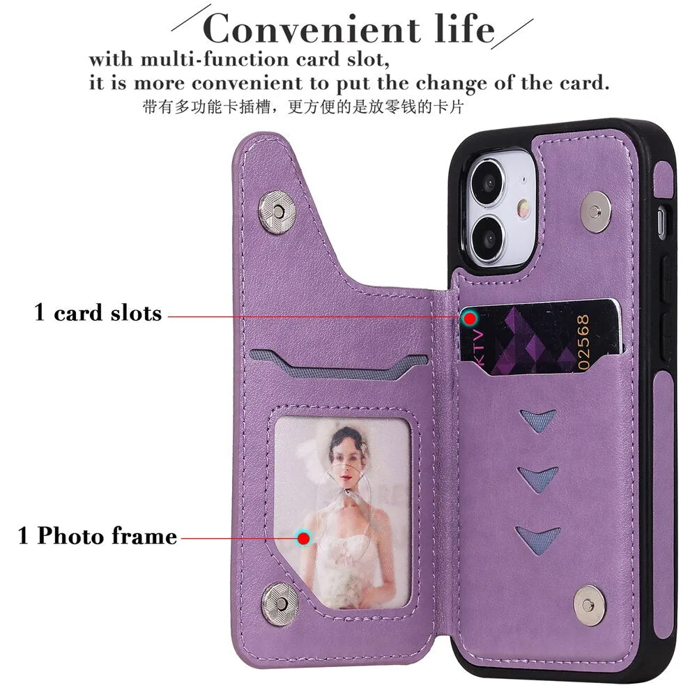 Anymob iPhone Red 3D Butterfly Flip Leather Case Mini Wallet Book Cover