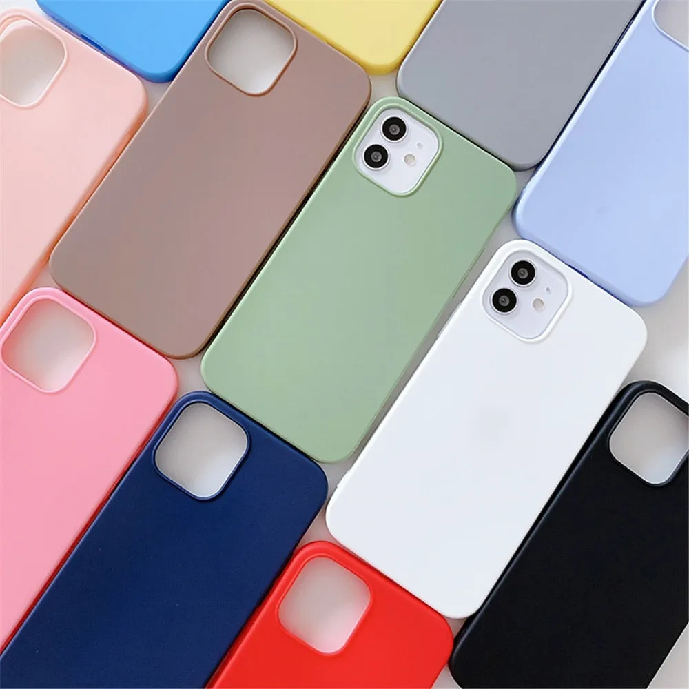 Anymob iPhone Red Silicone Plain Phone Case Soft Candy Cover