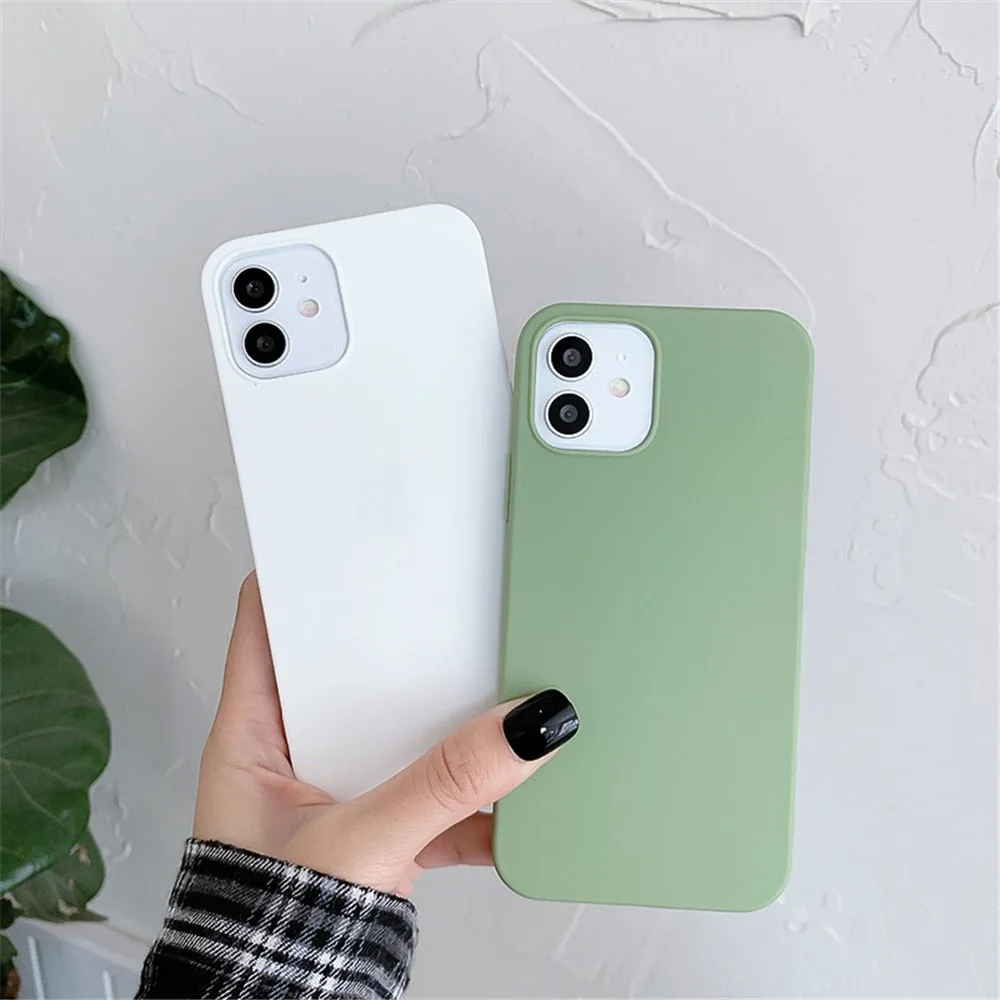 Anymob iPhone Red Silicone Plain Phone Case Soft Candy Cover