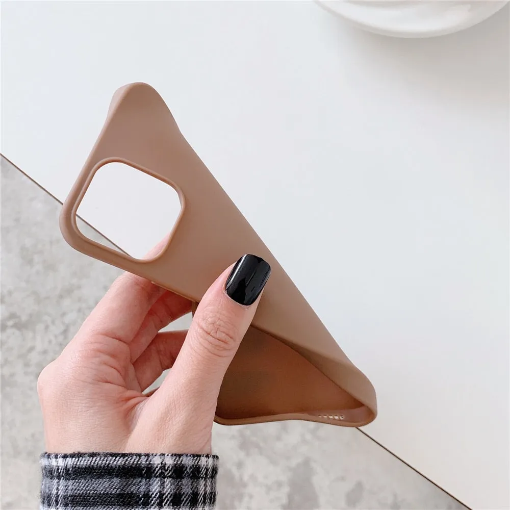 Anymob iPhone Red Silicone Plain Phone Case Soft Candy Cover
