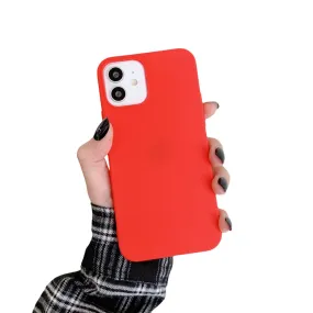 Anymob iPhone Red Silicone Plain Phone Case Soft Candy Cover