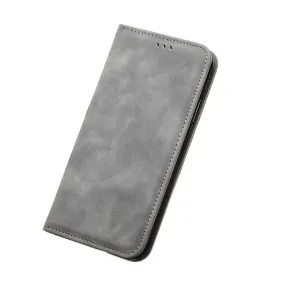 Anymob iPhone Silver Magnetic Flip Leather Phone Case Card slot Wallet Cover