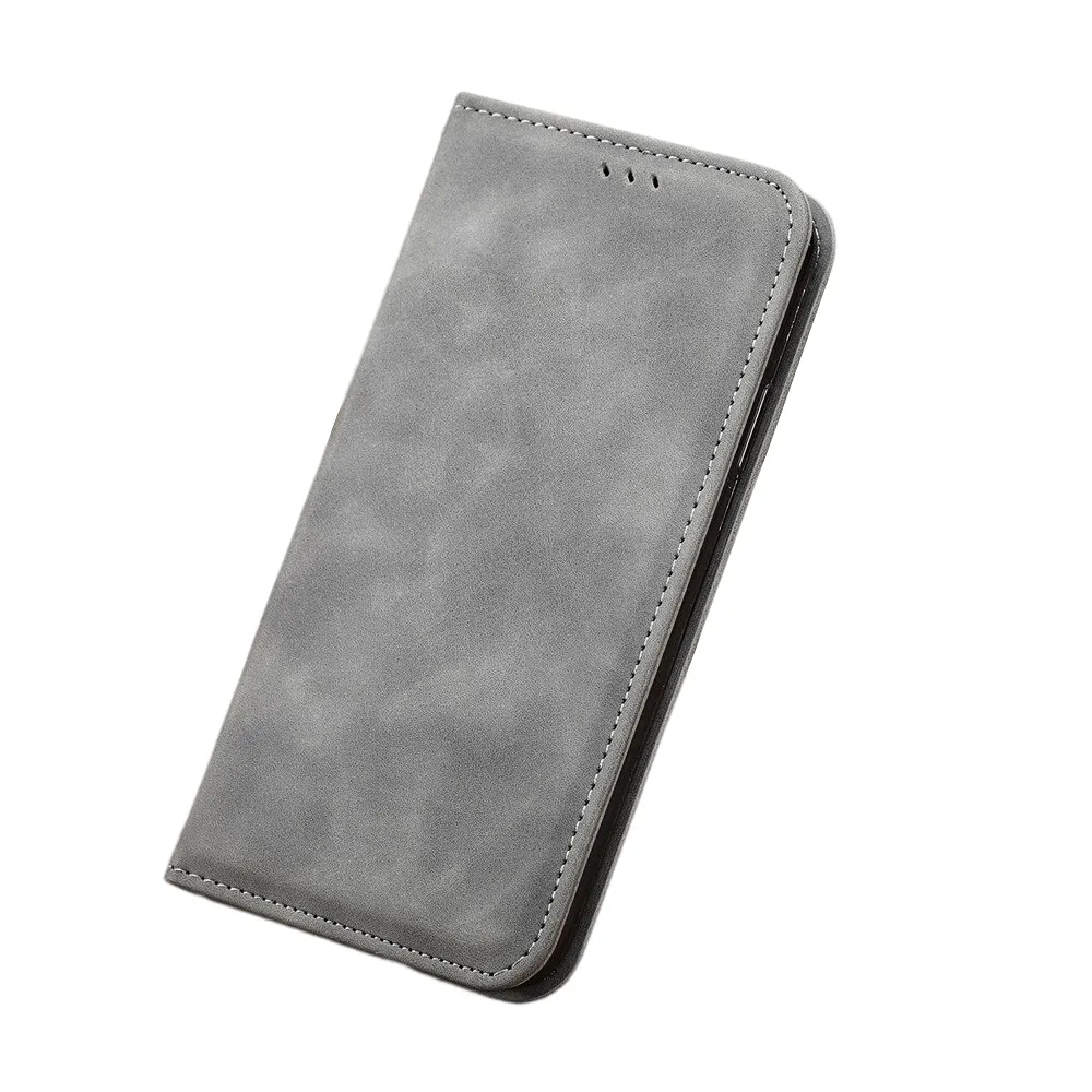 Anymob iPhone Silver Magnetic Flip Leather Phone Case Card slot Wallet Cover