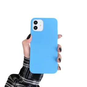 Anymob iPhone Sky BlueSilicone Plain Phone Case Soft Candy Cover