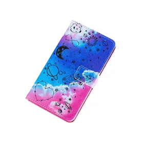 Anymob iPhone Space Caricature Flip Leather Phone Cases Animal Painted Wallet Cover