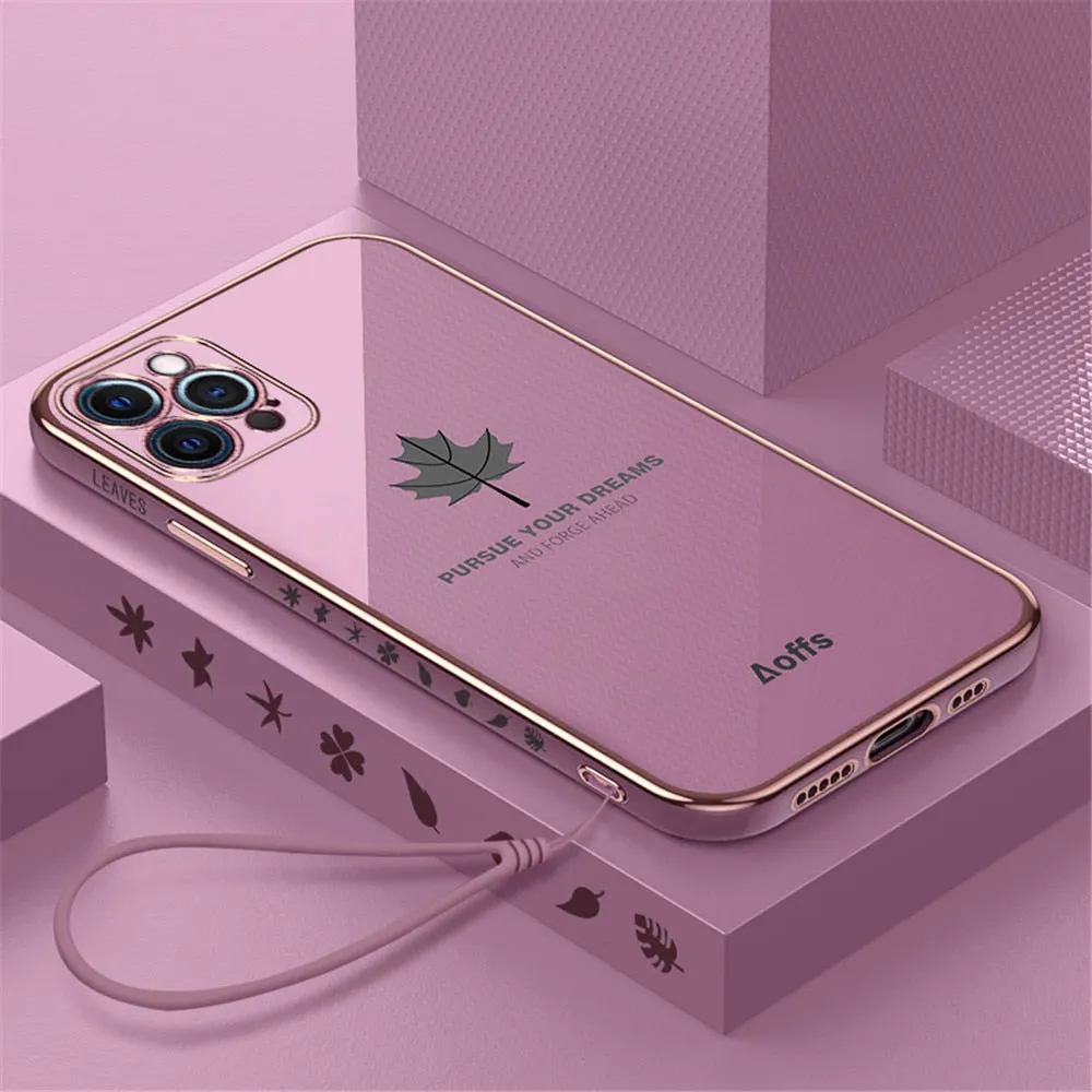 Anymob iPhone White Electroplated Soft Cover Square Edge Bumper Phone Case