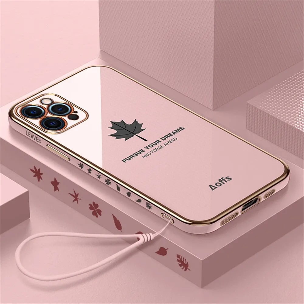 Anymob iPhone White Electroplated Soft Cover Square Edge Bumper Phone Case