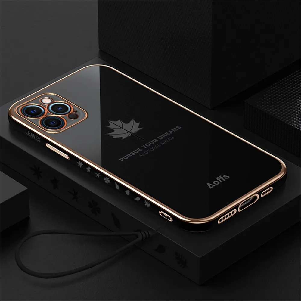 Anymob iPhone White Electroplated Soft Cover Square Edge Bumper Phone Case